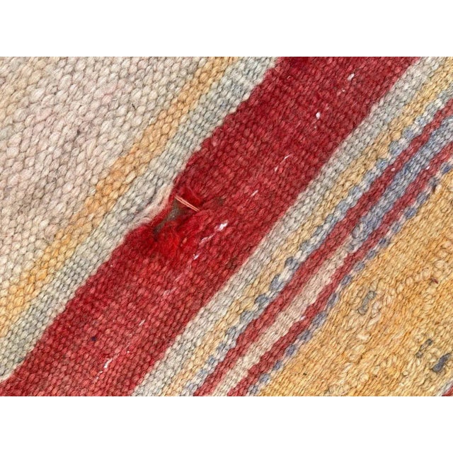 Berber Tribes of Morocco Vintage Moroccan Tribal Kilim Rug, circa 1960 For Sale - Image 4 of 13