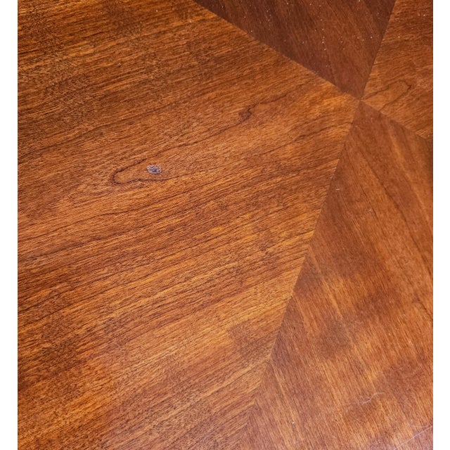 1990s Ethan Allen Medallion Round Coffee Cherry Biedermeier Neo Classical For Sale - Image 9 of 12