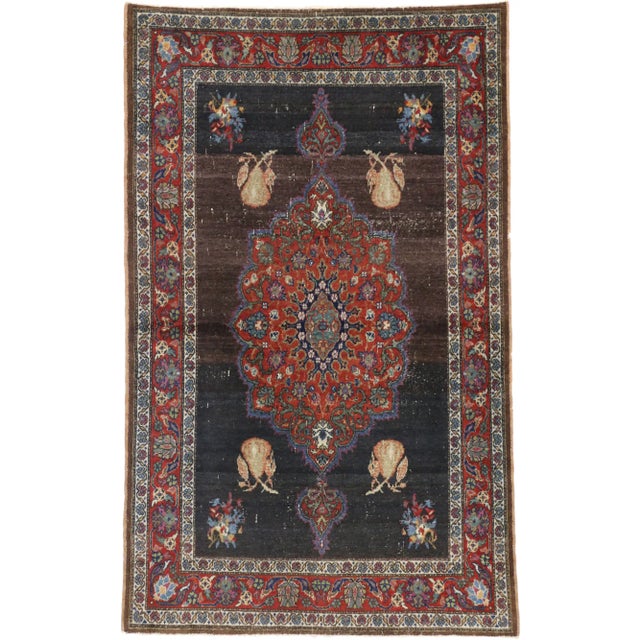 Textile Vintage Turkish Oushak Rug, 04'00 X 06'06 For Sale - Image 7 of 7