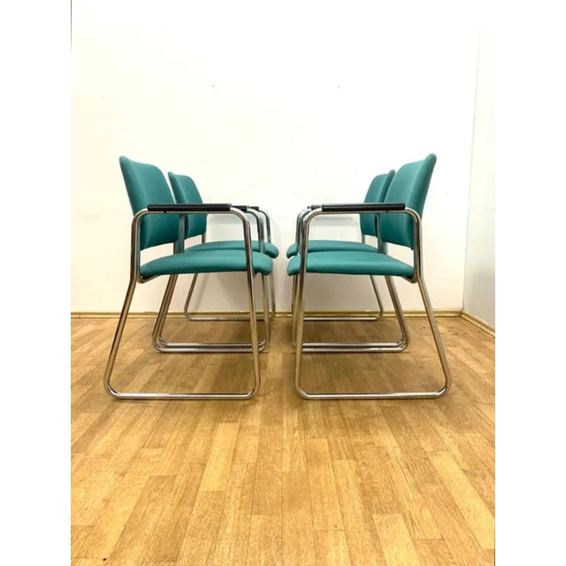 Mid-Century Modern Armchairs, Czechoslovakia, 1970s, Set of 4 For Sale - Image 3 of 11