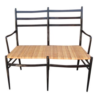 Ebonized King Settee or Bench For Sale