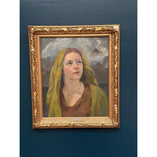 Philippe De Rougemont, Madonna, 1950s, Oil on Canvas, Framed For Sale - Image 10 of 14