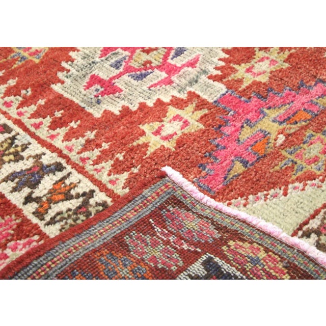 1960s Turkish Oushak Runner For Sale - Image 4 of 7