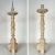 Late 18th Century Late 18th Century Indo-Portuguese Baroque Style Painted Teak Candlesticks - A Pair For Sale - Image 5 of 6