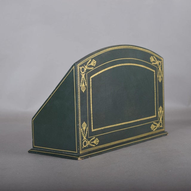 Green and Gold Three-Tier Letter Holder, 1960s For Sale - Image 10 of 16
