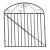 Antique Wrought Iron Arched Garden Gate For Sale