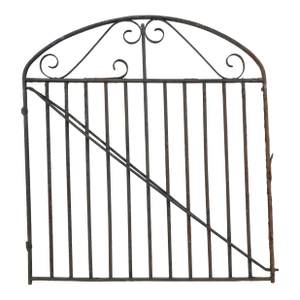 Antique Wrought Iron Arched Garden Gate