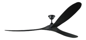 Visual Comfort Fan 88" Maverick Super Max in Matte Black with Matte Black Blades