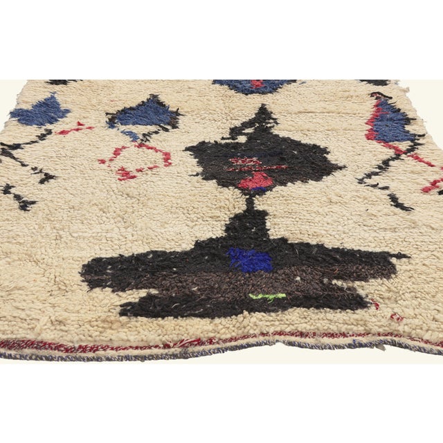 Berber Tribes of Morocco Vintage Azilal Moroccan Rug, 03'10 X 07'00 For Sale - Image 4 of 10