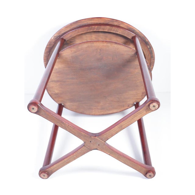 Brown Side Table by J&J Kohn attributed to J. Hoffmann for Drevopodnik Holesov For Sale - Image 8 of 12