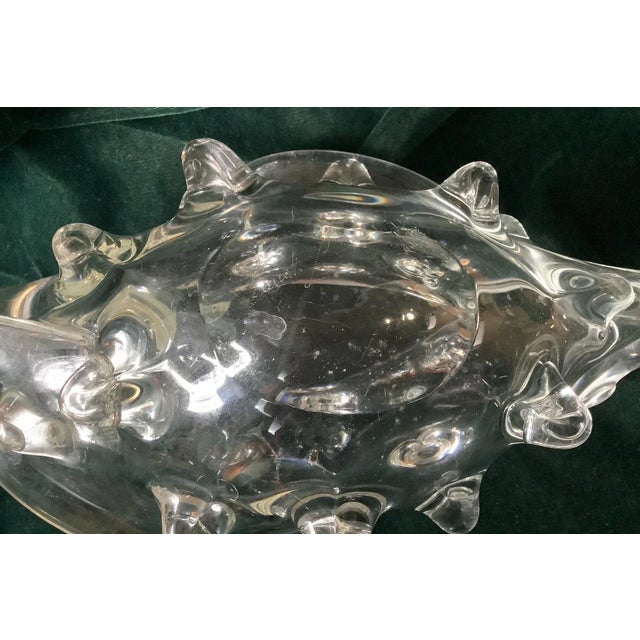 1950s Vintage Zanetti Licio Murano Glass Conch Shell Sculpture, Signed For Sale - Image 4 of 7