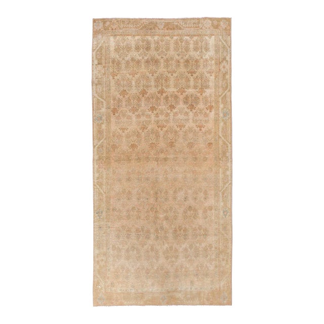 Vintage Washed Out Wool Tabriz Rug For Sale
