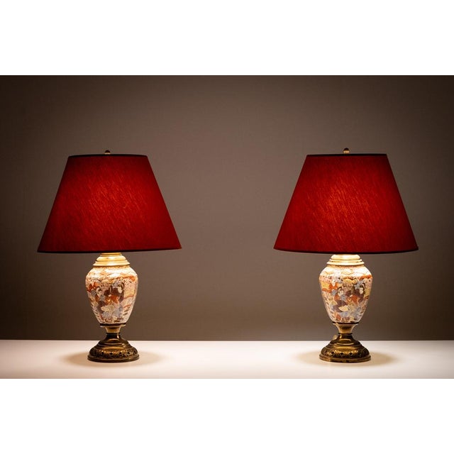 Satsuma Table Lamp, Japan, 1950s, Set of 2 For Sale - Image 6 of 12