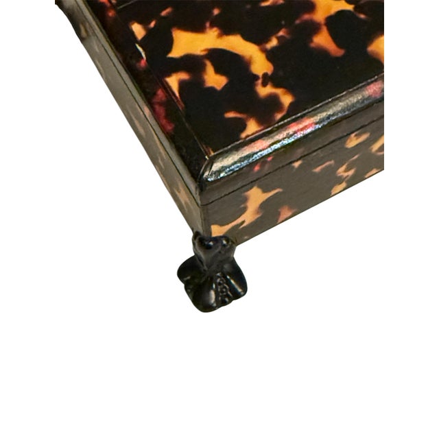 Shell Vintage Faux Tortoise Shell Large Box For Sale - Image 7 of 8
