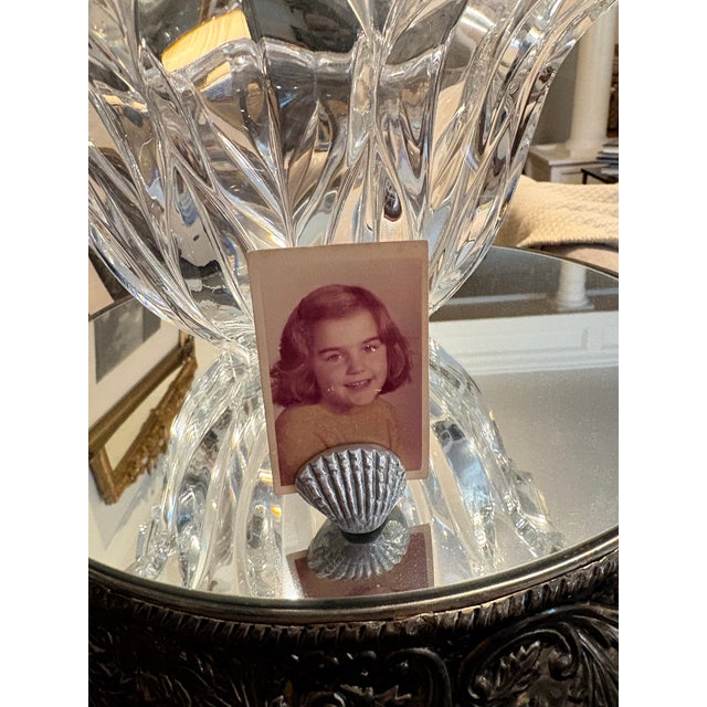 Metal Vintage Bombay Company Silver Toned Coastal Clam Shell Place Card Holders — Set of 15 For Sale - Image 7 of 8