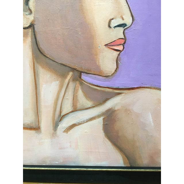 Vintage Mid Century Figural Portrait For Sale In New York - Image 6 of 11