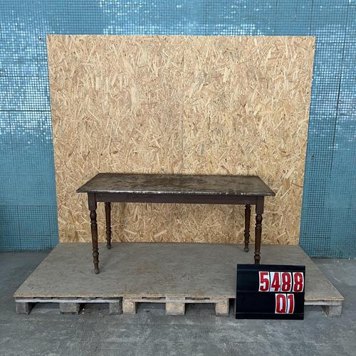 1950s Vintage Zinc Top Rectangular Dining Table, 1950s For Sale - Image 5 of 5