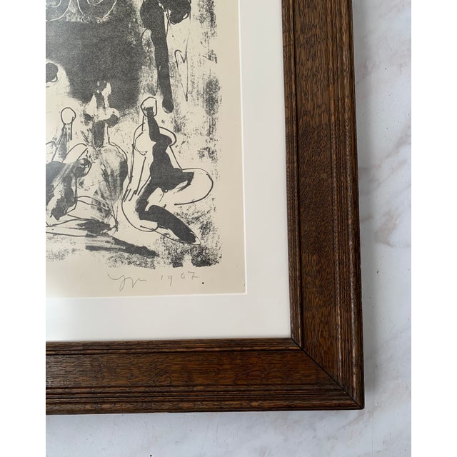 Printmaking Materials 1960s Original Lithograph by German Artist Ugge Bärtle For Sale - Image 7 of 9