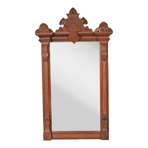 Herter Brothers Style Antique Victorian Eastlake Carved Walnut Wall Mirror, Circa 1880s