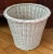 1990s Decoupage Rose Wicker Waste Bin For Sale - Image 4 of 5