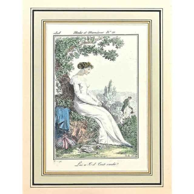 Lui A-T-Il Tout Vendu? is an Original Etching Hand Watercolored series "Costumes Parisiens" published in 1797 by the...