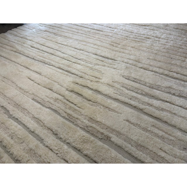 Contemporary Rh Eli Wool Rug – 12' × 15' Natural | Hand-Knotted New Zealand Wool | Moroccan-Inspired Contemporary Design For Sale - Image 3 of 18