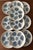 Vintage Embossed Blue Ceramic Oyster Plates, Set of 10 For Sale - Image 13 of 13