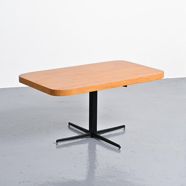 Mid-Century Modern Adjustable Table by Charlotte Perriand for Les Arcs, 1975 For Sale - Image 3 of 16