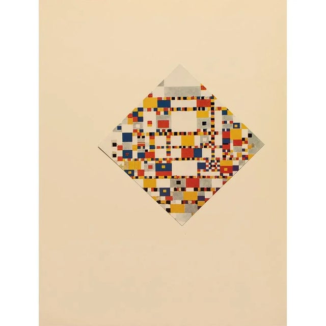 1958 After Piet Mondrian "Victory Boogie-Woogie (Unfinished)" Full-Color Print From England For Sale In Dallas - Image 6 of 8