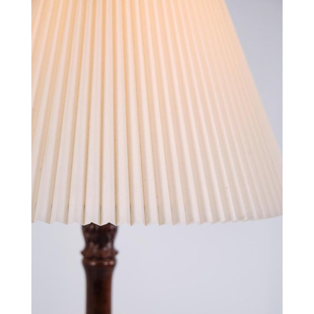Standard Lamp with Integrated Table in Mahogany For Sale - Image 3 of 9