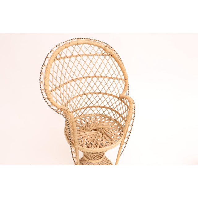 Vintage Miniature Rattan Peacock Chair Chairish