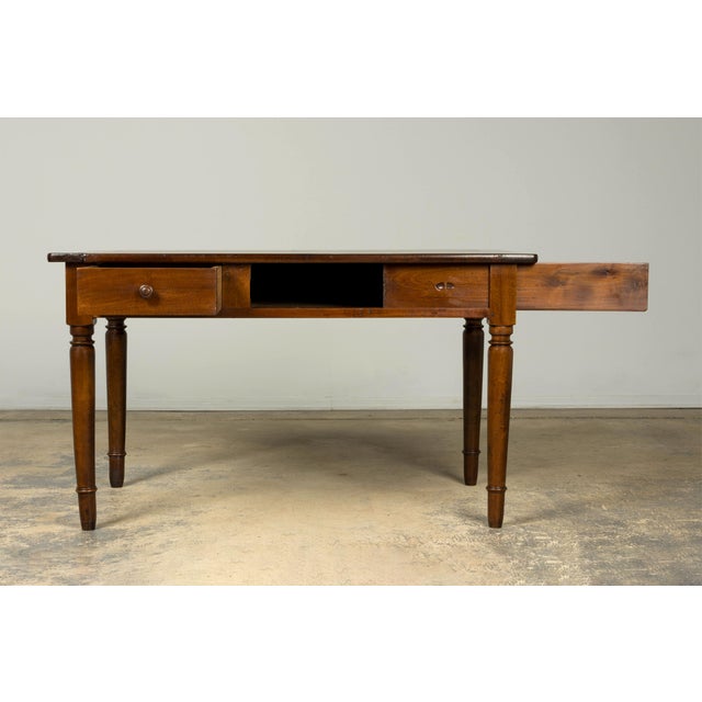 Mid 19th Century Mid-19th Century French Louis Philippe Walnut Writing Table For Sale - Image 5 of 18