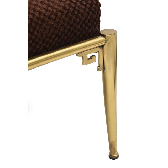 Metal Vintage Mastercraft Greek Key Brass Side Chairs, 1960's, Pair Of For Sale - Image 7 of 10