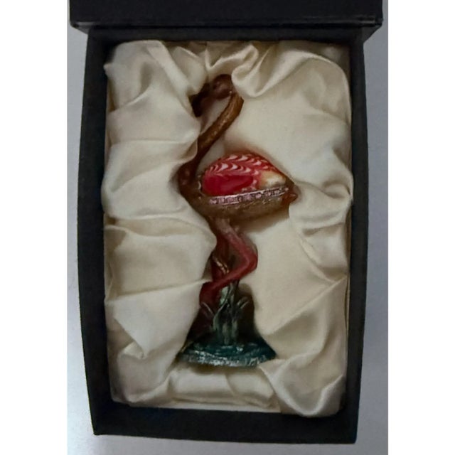 Rare 2006 Fitz and Floyd Guild Collection Jeweled Flamingo With Box For Sale - Image 10 of 12