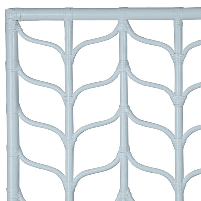 David Francis Ivy Standard Bed Twin, Light Blue For Sale - Image 4 of 7