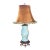 1960s Chinese Painted Lamp With Custom Made Silk Velvet Shade. For Sale