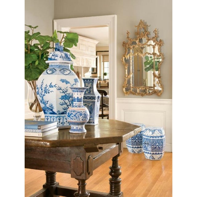 Vintage Chinoiserie Large Blue and White Porcelain Ginger Jar 23" H For Sale - Image 13 of 13