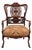 Vintage Chippendale-Style Carved Mahogany Ribbon-Back Armchair For Sale