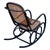 Early 20th Century Late Victorian Czechoslovakian Oak Scrolling Rocking Chair W/ Wicker Seat For Sale In Los Angeles - Image 6 of 10