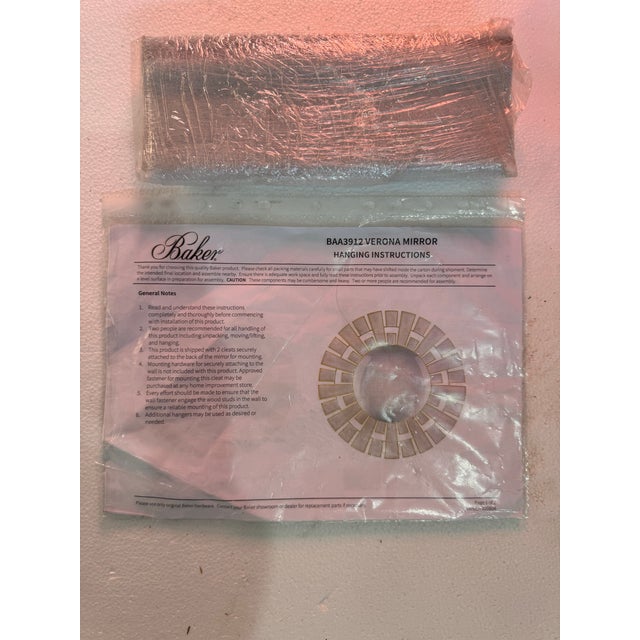 Murano Glass Convex Verona Mirror by Thomas Pheasant for Baker Furniture Co. For Sale - Image 11 of 11