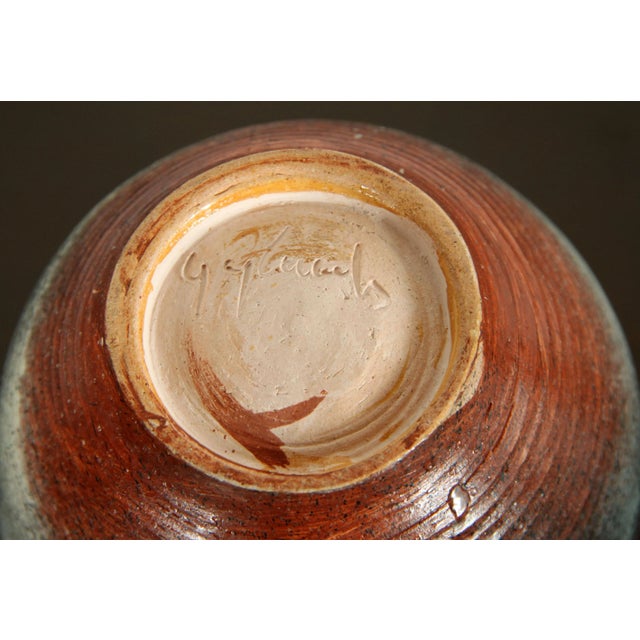 Vintage Raku Studio Art Pottery Vase For Sale - Image 9 of 10