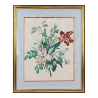 Hand-Painted Watercolor Flower Specimen Painting For Sale