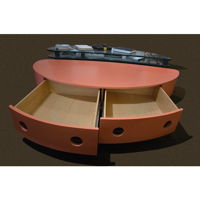 Pink 1980s Halô Yin-Yang Coffee Table Pair For Sale - Image 8 of 13