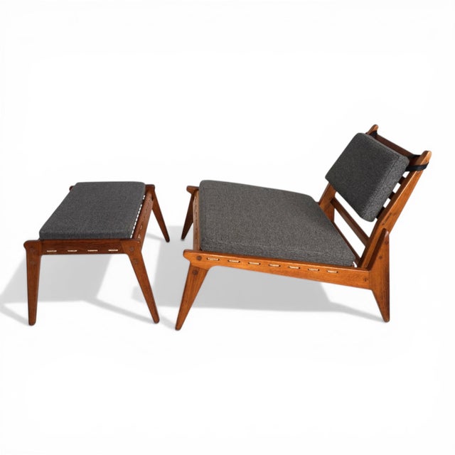 Brown Set of Lounge Chair with Ottoman by Heinz Heger, 1960 For Sale - Image 8 of 18