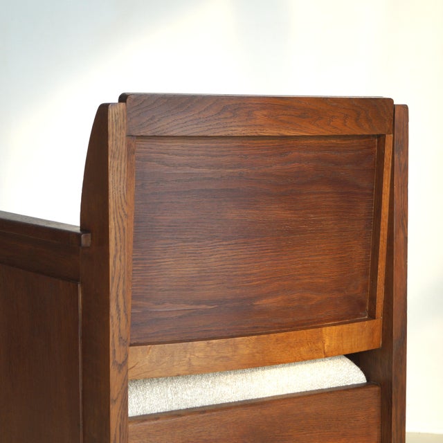 Dutch Art Deco Oak Armchair, 1920s For Sale - Image 14 of 18