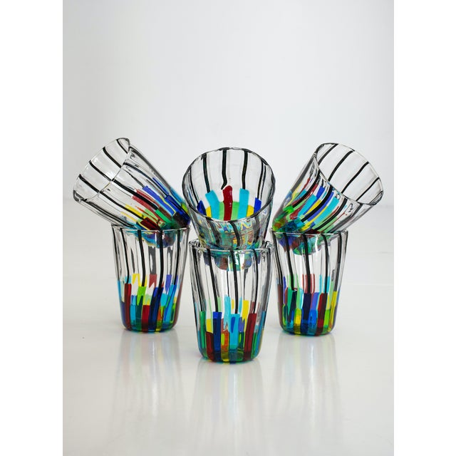Murano Glasses by Mariana Iskra for Ribes Studio, Set of 6 For Sale - Image 11 of 12