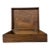 Antique English Hinged Oak Box For Sale