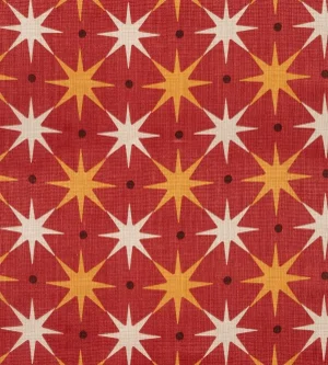 The House of Scalamandré Star Power Fabric, Red