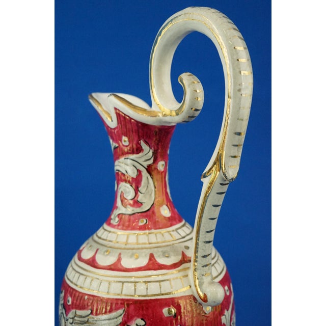 Large Antique Ceramic Amphorae Jugs by Mario Sambuco for Maioliche Deruta, 1890s, Set of 2 For Sale - Image 14 of 18