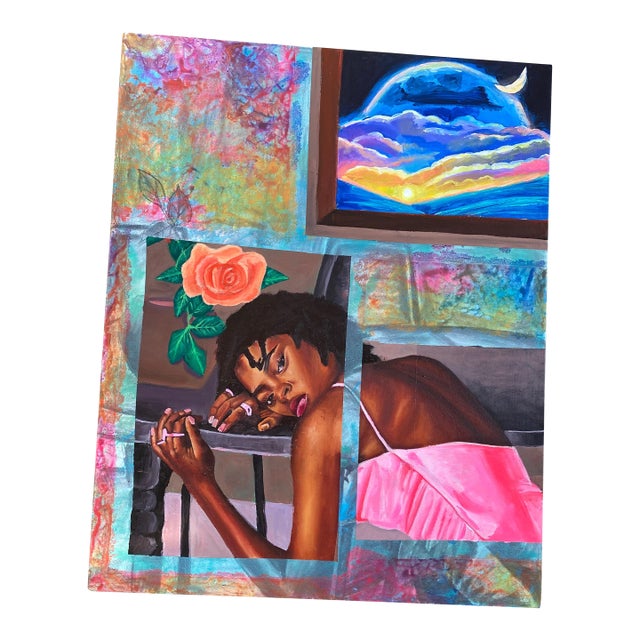 Untitled by Winifred Otowa (2024), Acrylic, Graphite and Oil on Canvas For Sale